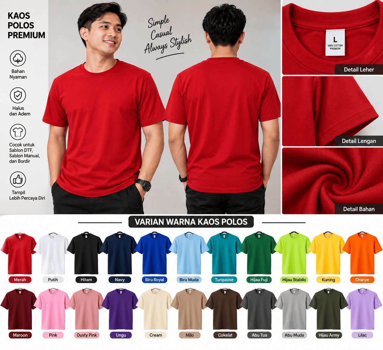 Kaos + Sablon
